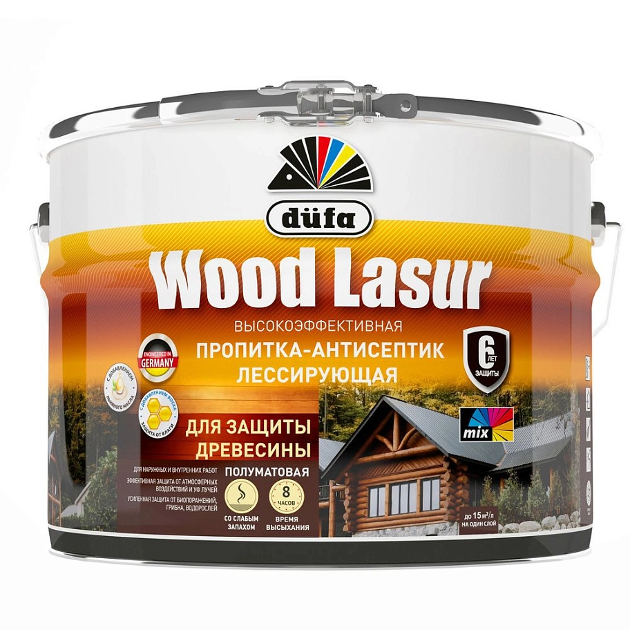 Dufa Wood Lasur Пропитка лессирующая для защиты древесины