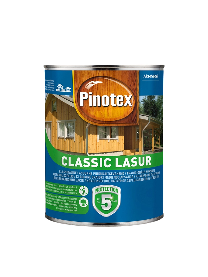 Пропитка декоративная для защиты древесины Pinotex Classic AWB тик 1 л