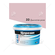 ЦерезитЗатирка д/швов до 10мм (дым. Роза 32)2кг СЕ 40