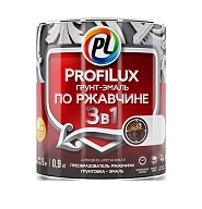 Грунт-эмаль на ржавчину 3 в 1 Profilux полуматовая коричневая 5 кг.