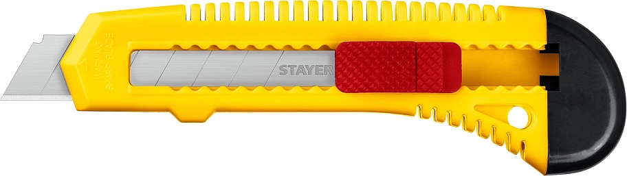 Stayer Standart / Стайер Стандарт Нож с выдвижным лезвием пластмассовый