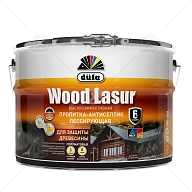 Пропитка лессирующая для защиты древесины Dufa Wood Lazur орех 9 л