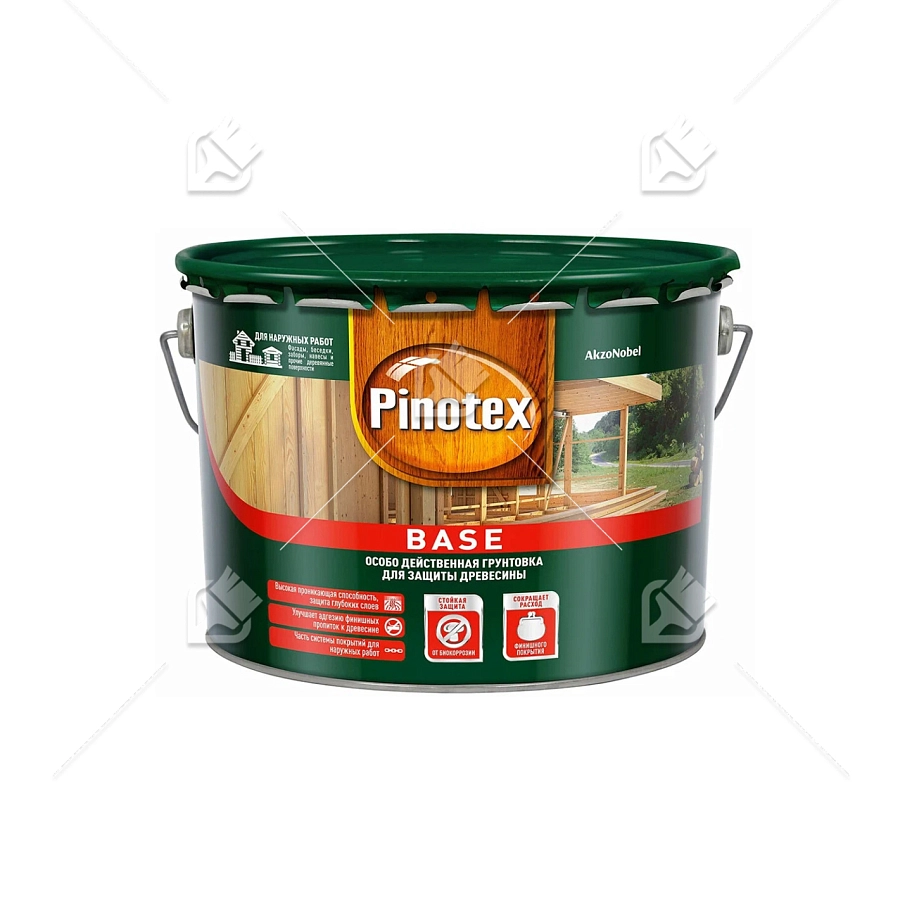 Грунт для защиты древесины Pinotex Base 10 л Э