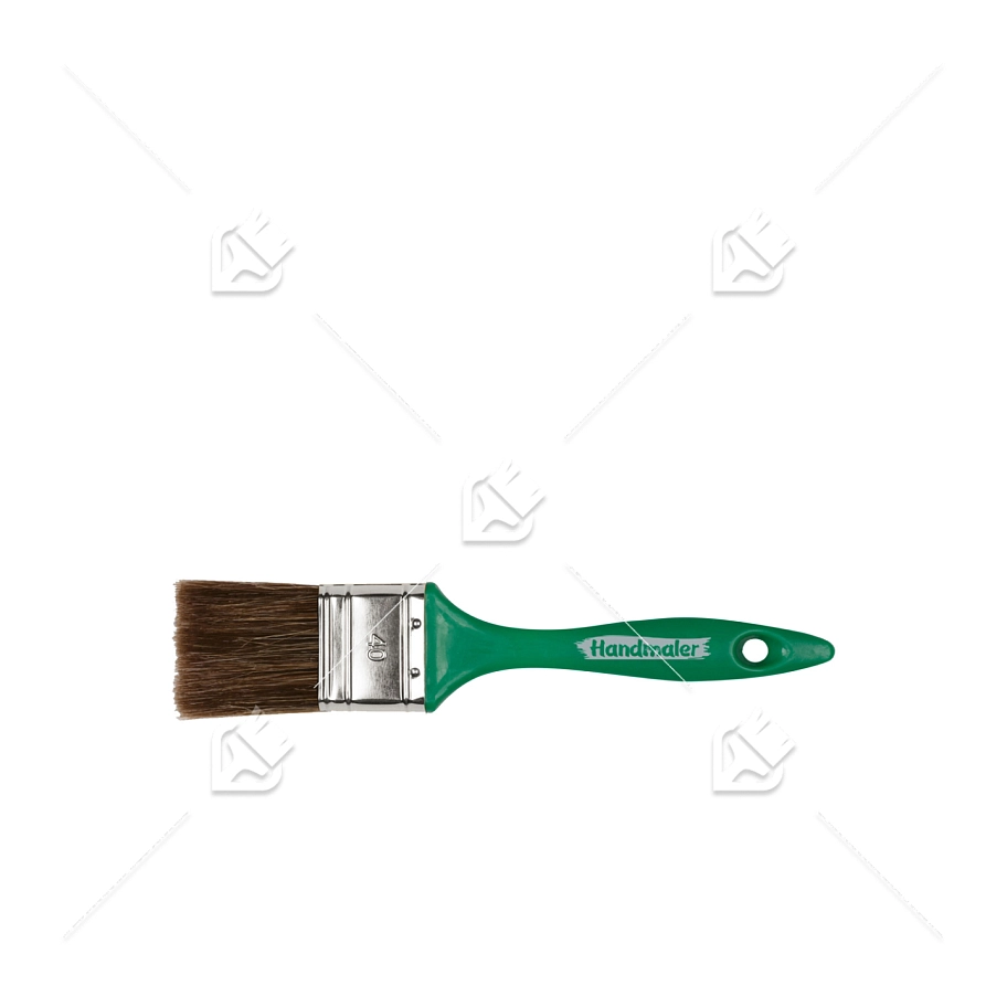 Кисть плоская "Handmaler GREEN", смешанная щетина, пластик. ручка, 40 мм