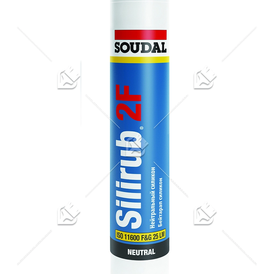 Герметик силиконовый нейтральный Soudal Silirub 2 F бесцветный 300 мл
