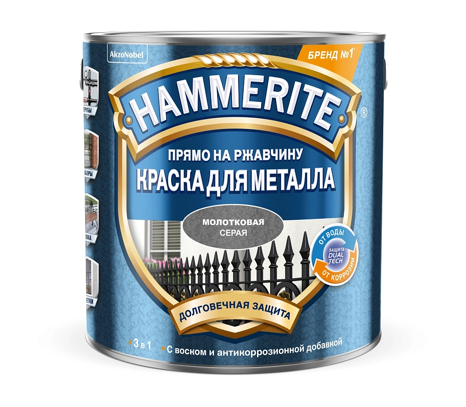 Hammerite / Хаммерайт Краска для металлических поверхностей алкидная молотковая
