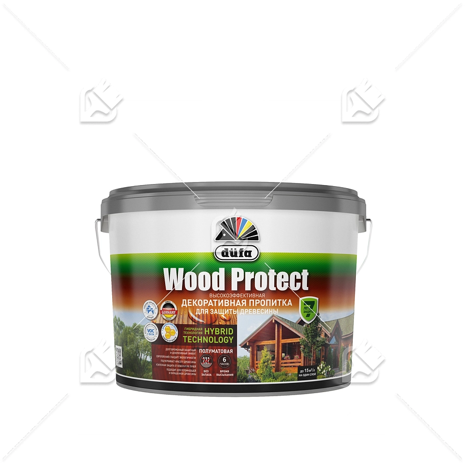 Пропитка декоративная для защиты древесины Dufa Wood Protect сосна 9 л