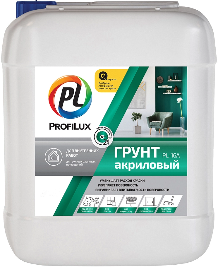 Profilux PL-16A / Профилюкс ПЛ-16А Грунт для внутренних работ акриловый