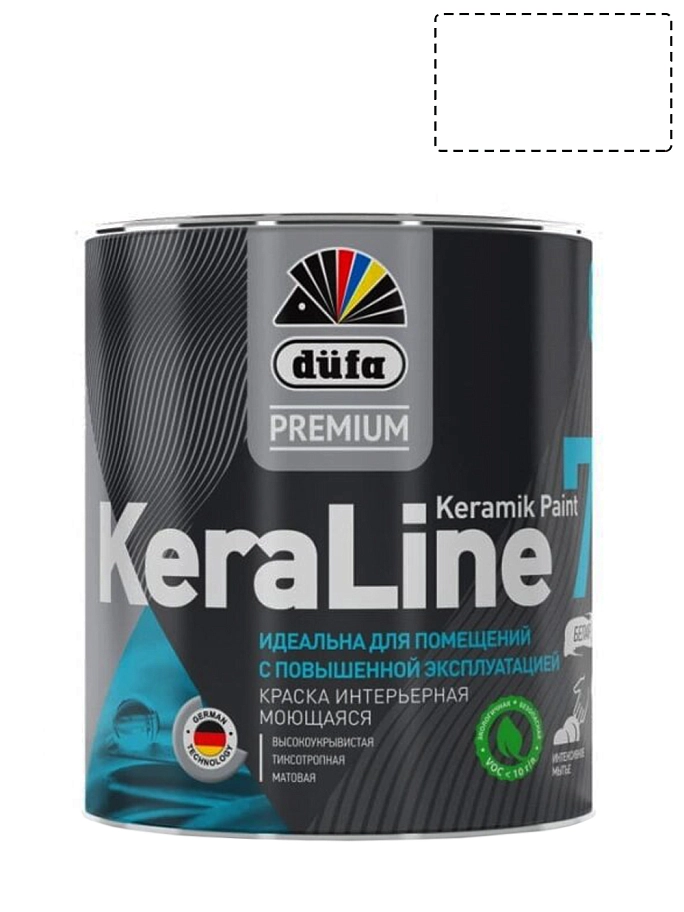 Düfa Premium KeraLine Keramik Paint 7 / Дюфа Премиум Кералайн Керамик Пейнт 7 Краска для стен и потолков моющаяся матовая