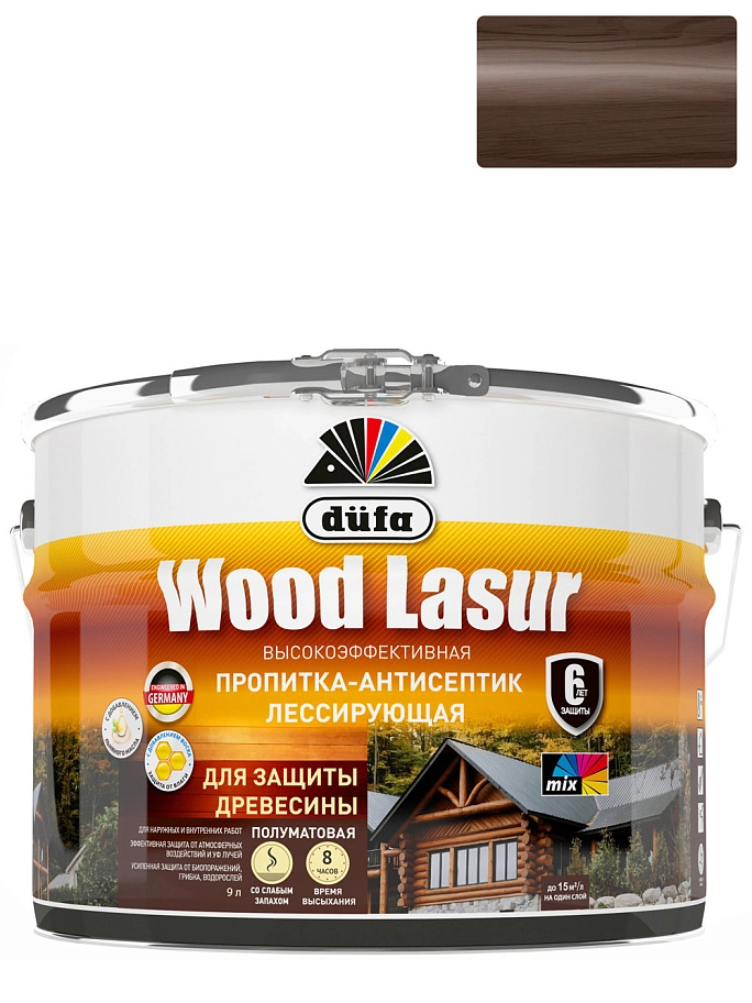 Dufa Wood Lasur Пропитка лессирующая для защиты древесины