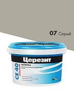 ЦерезитЗатирка д/швов до 10мм (серая 07) 2кг СЕ 40