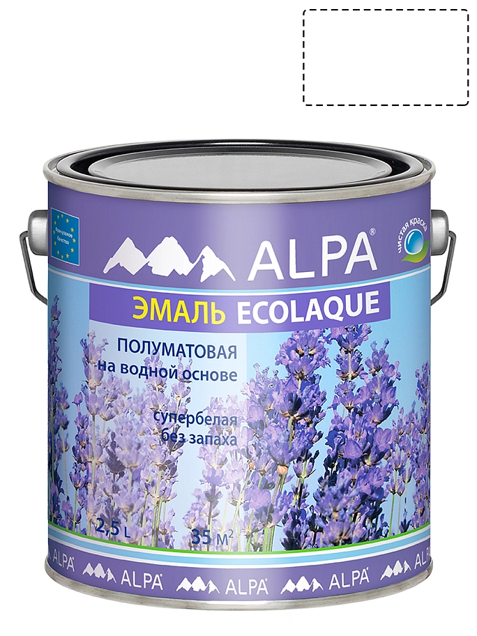 Alpa Ecolaque / Альпа Эколак Эмаль универсальная полуматовая