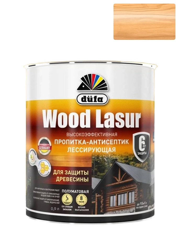 Dufa Wood Lasur Пропитка лессирующая для защиты древесины