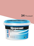 ЦерезитЗатирка д/швов до 10мм (розовый 34) 2кг СЕ 40
