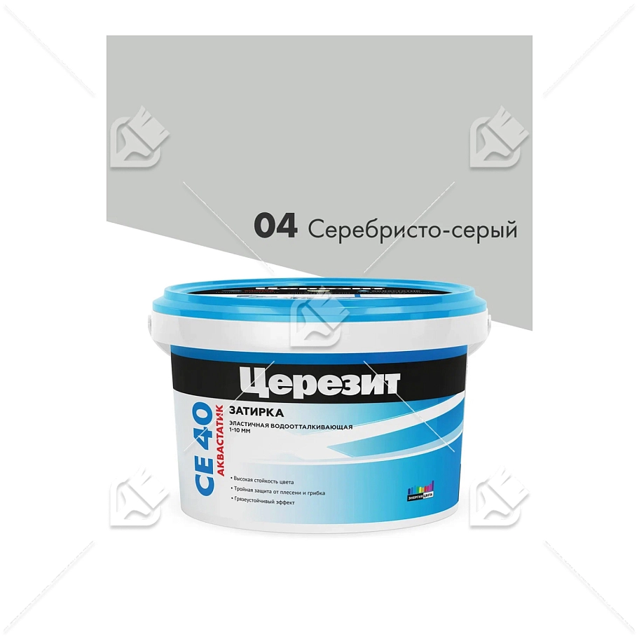 ЦерезитЗатирка д/швов до 10мм (сереб.-серая 04) 2кг СЕ 40