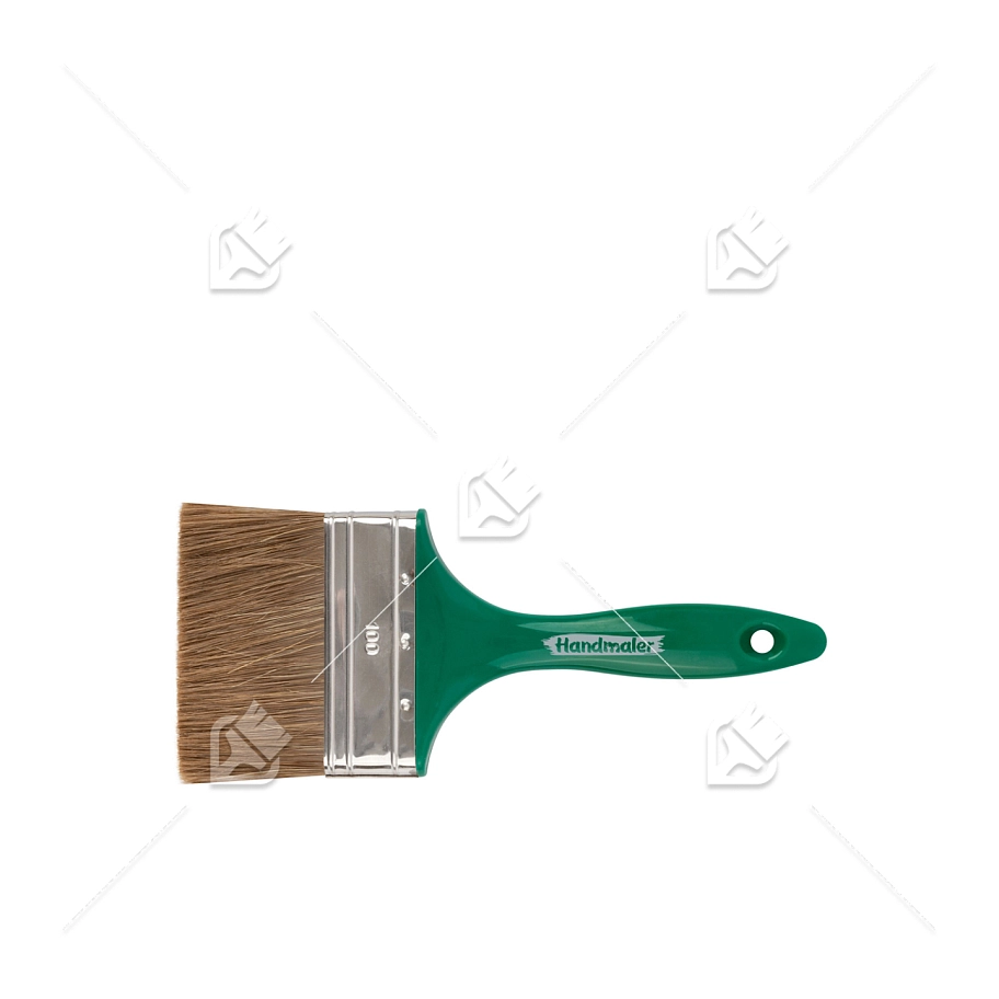 Кисть плоская "Handmaler GREEN", смешанная щетина, пластик. ручка, 100 мм