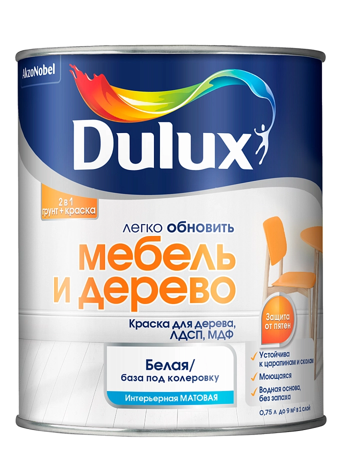 Dulux / Дюлакс Мебель и дерево краска водно-дисперсионная матовая