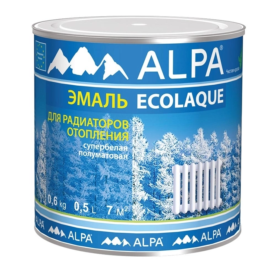 Alpa Ecolaque / Альпа Эколак Эмаль для радиаторов полуматовая