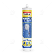 Герметик силиконовый санитарный Soudal белый 280 мл.