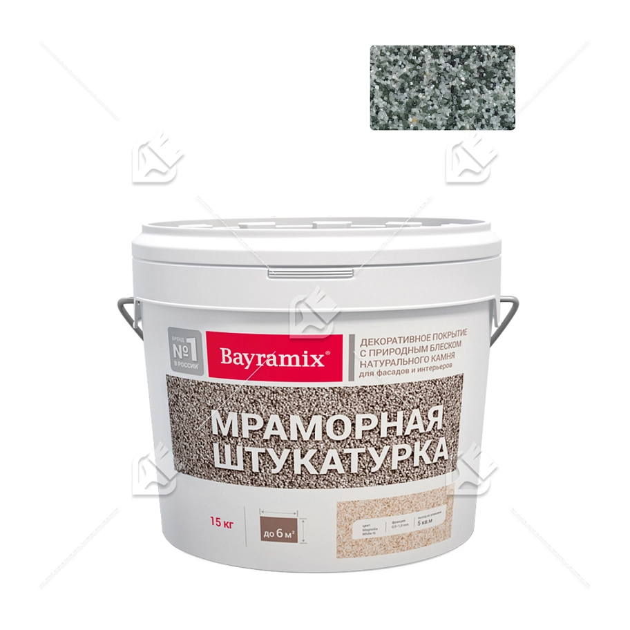 Байрамикс Эвер Грин фракция K. (15кг) мраморная штукатурка