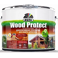 Пропитка декоративная для защиты древесины Dufa Wood Protect махагон 10 л