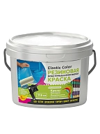 Краска резиновая эластичная атмосферная Elastic Color RAL9004 черная 11,5 кг