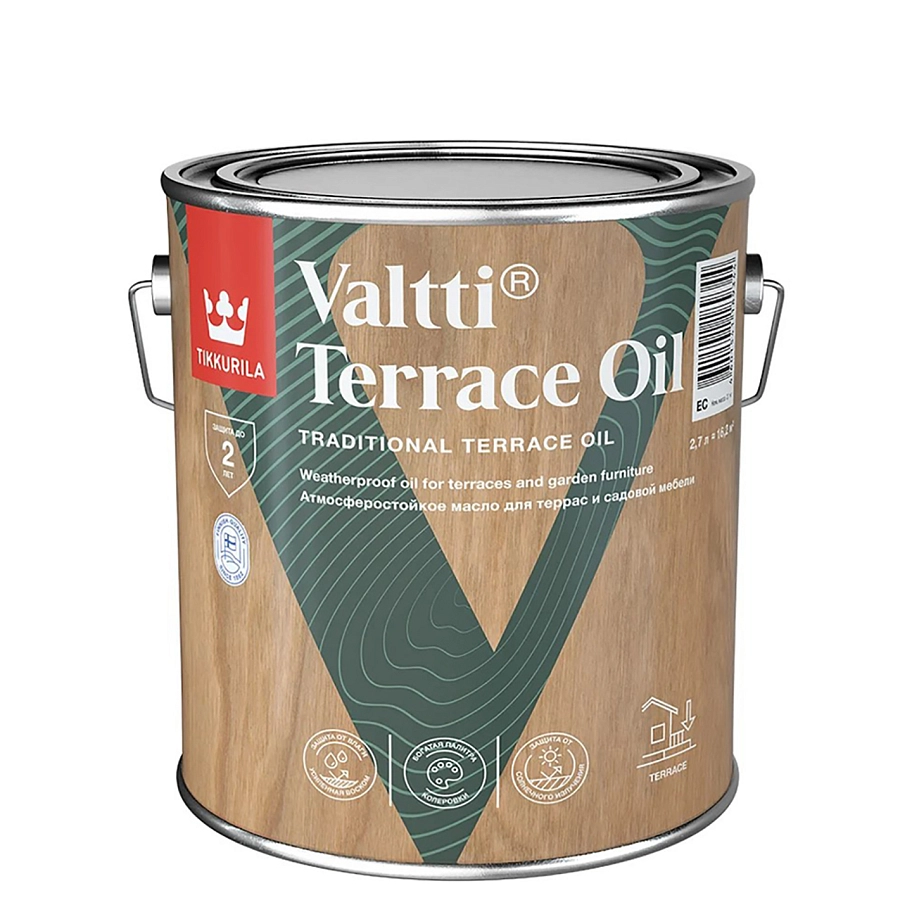 Масло для террас VALTTI TERRACE OIL EC 2,7 л
