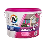 ВД краска PL-112А фасад. влагостойкая белая (розовая эт.) (7кг) Профилюкс