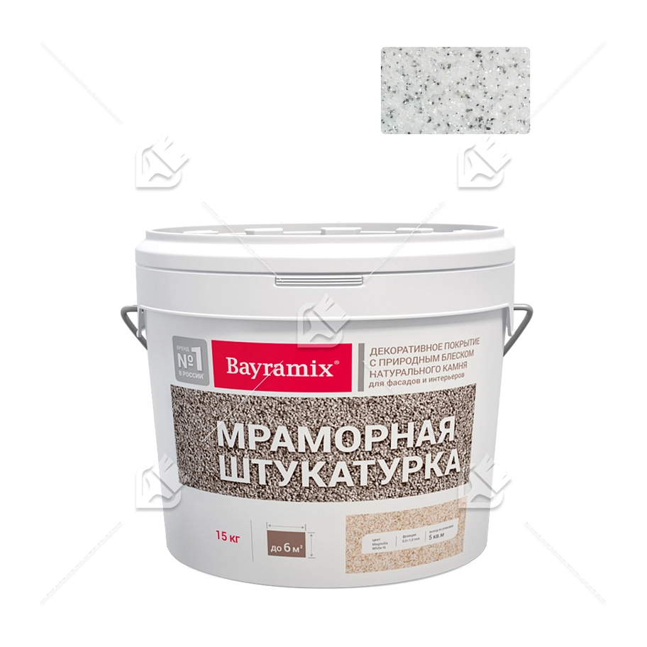 Байрамикс Ройл Уайт фракция N.(15кг) мраморная штукатурка