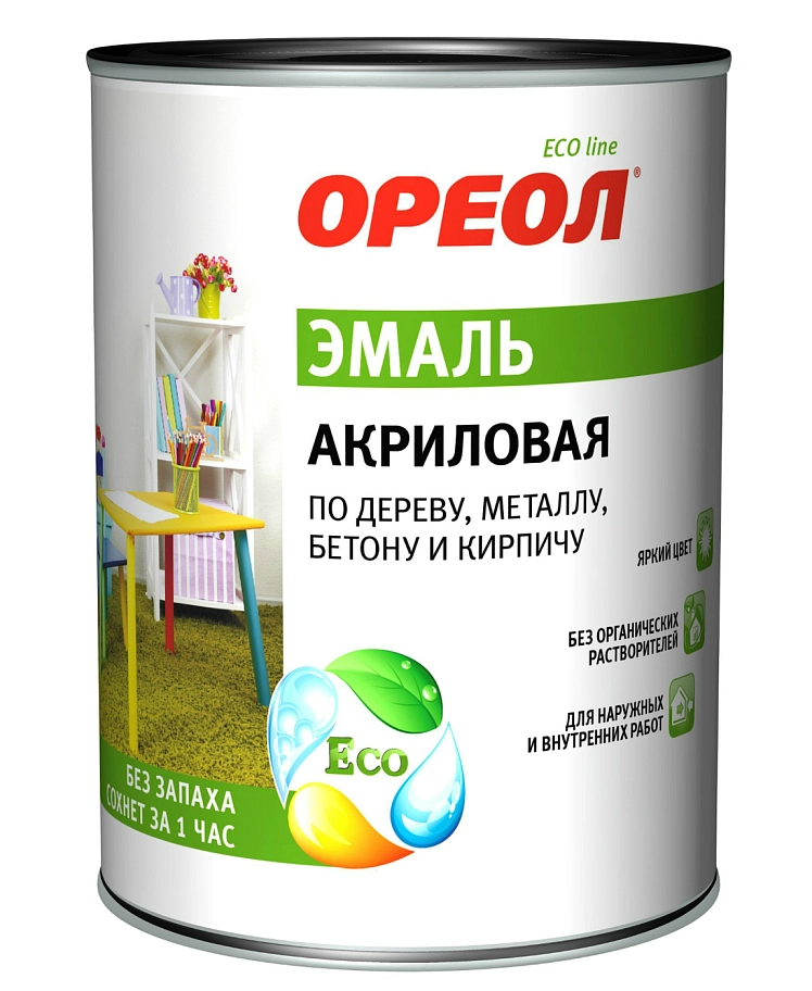 Ореол Эмаль универсальная акриловая матовая
