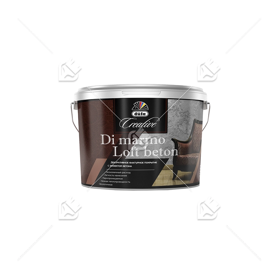 Покрытие декоративное Dufa Creative Di Marmo эффект бетона 4 кг